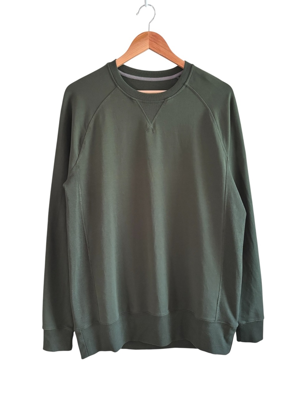 MYLES Men's Crewneck Sweater - Olive Green Size L